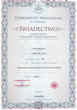 Certificado – Especialista en traducción jurídica y jurada